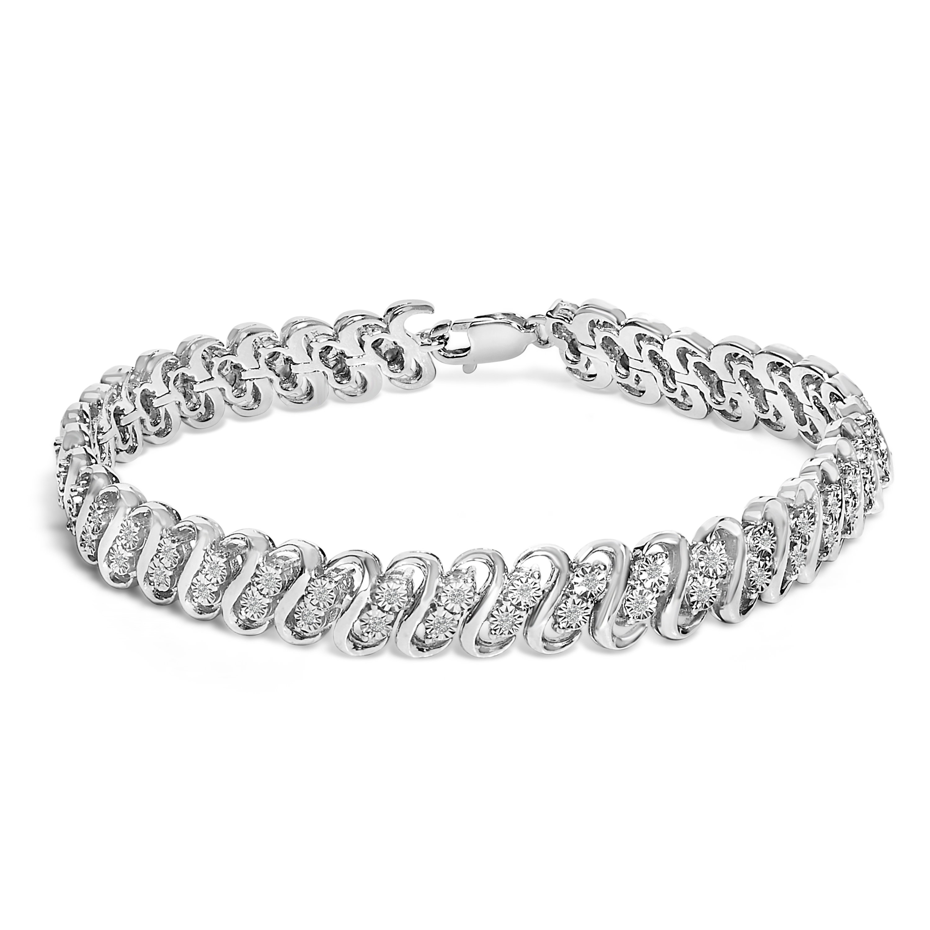 .925 Sterling Silver 1/4 Cttw Round-Cut